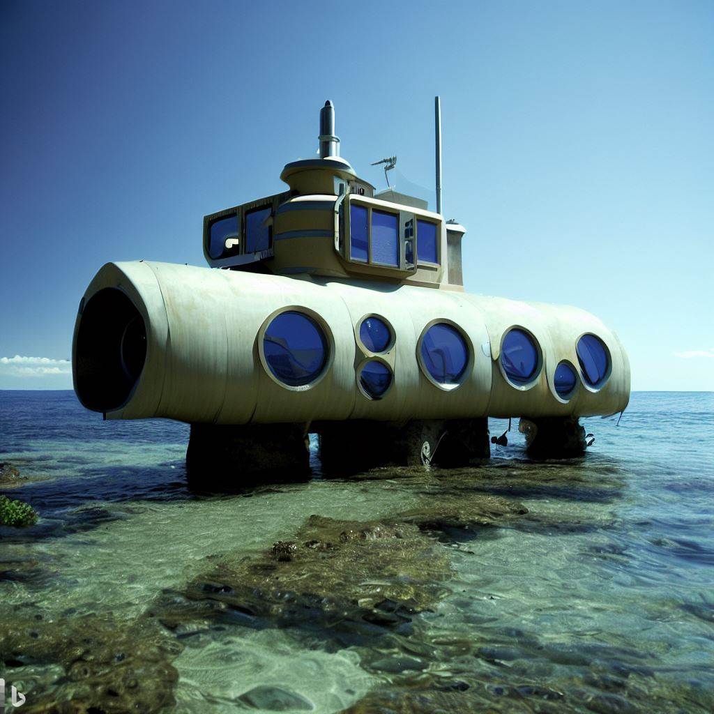 潜水艦のような家